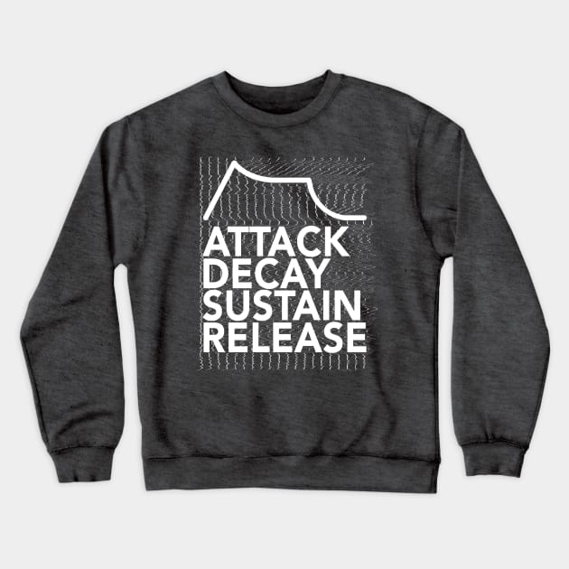 Attack, Decay, Sustain, Release Glitch Synthesizer Crewneck Sweatshirt by DankFutura